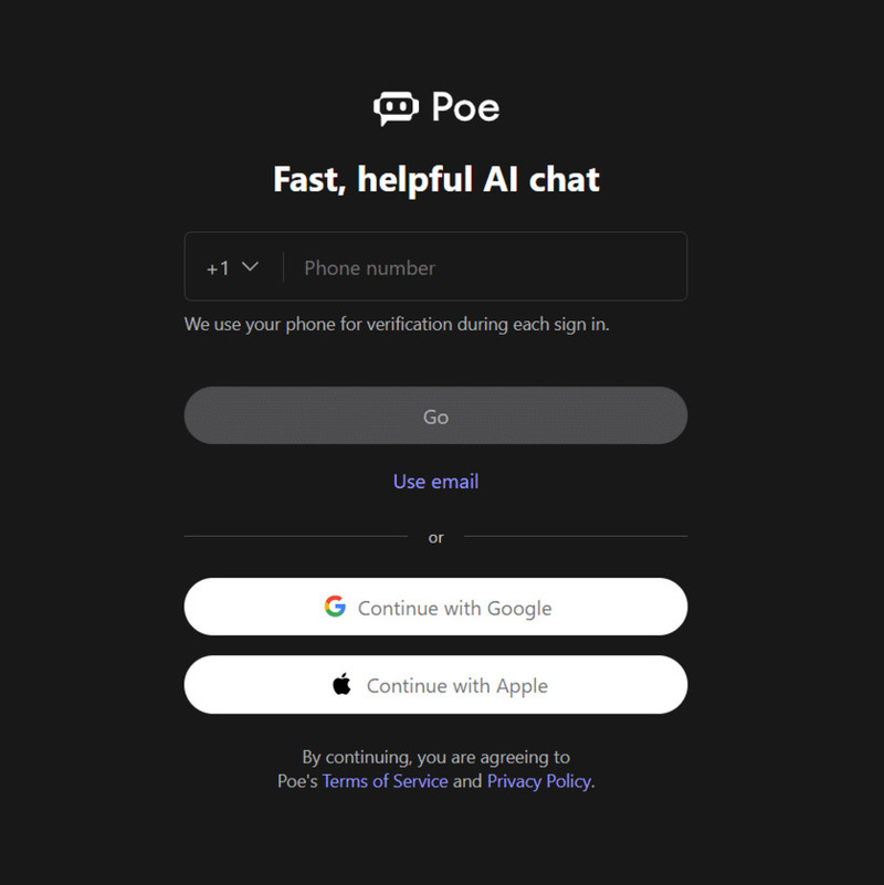 Tài khoản Poe – chatbot AI