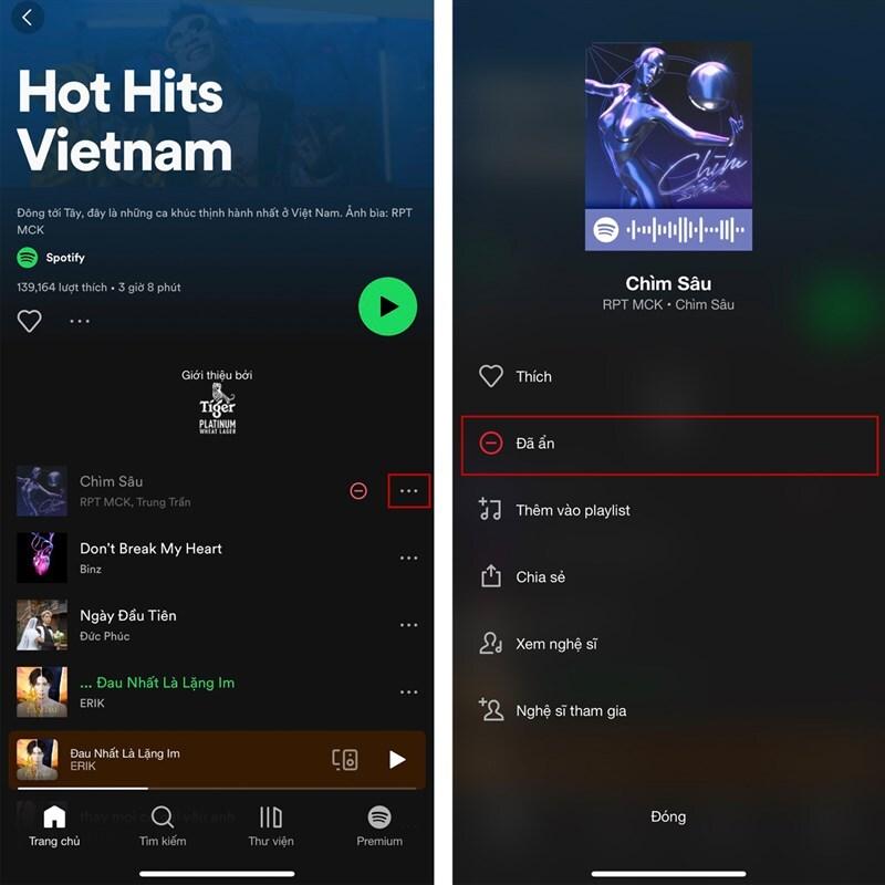 Cách ẩn và bỏ ẩn bài hát trên Spotify