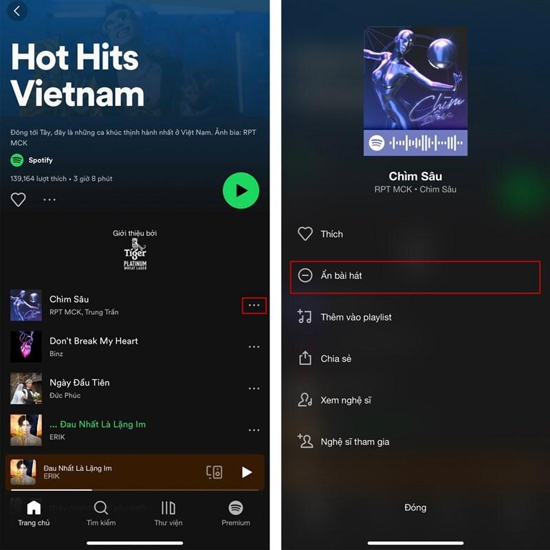 Cách ẩn và bỏ ẩn bài hát trên Spotify