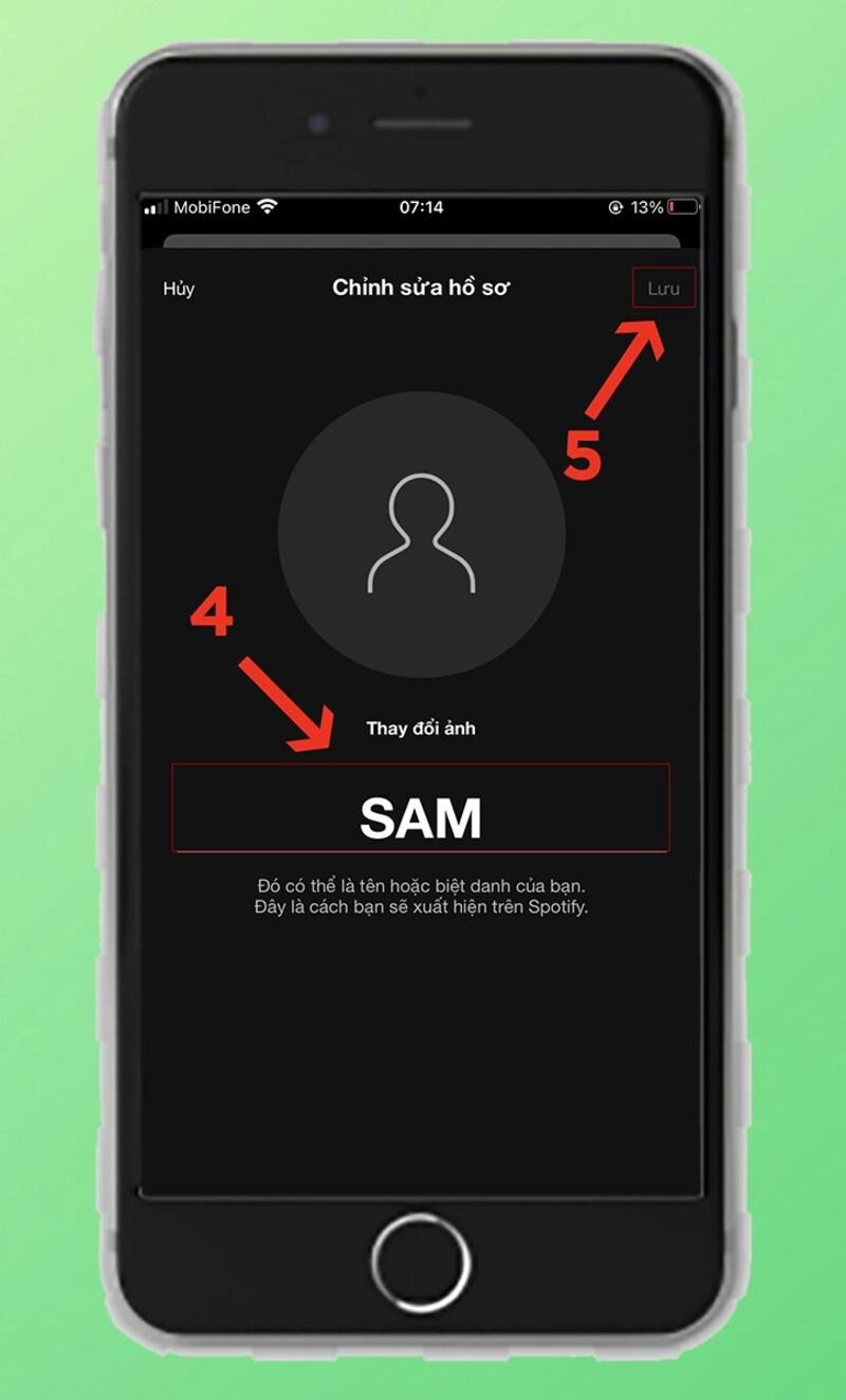Cách đổi tên tài khoản Spotify