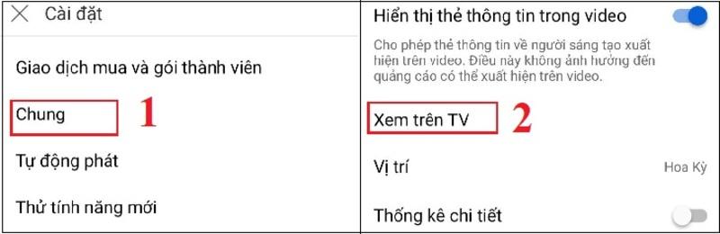 Hướng dẫn phát youtube từ điện thoại lên tivi