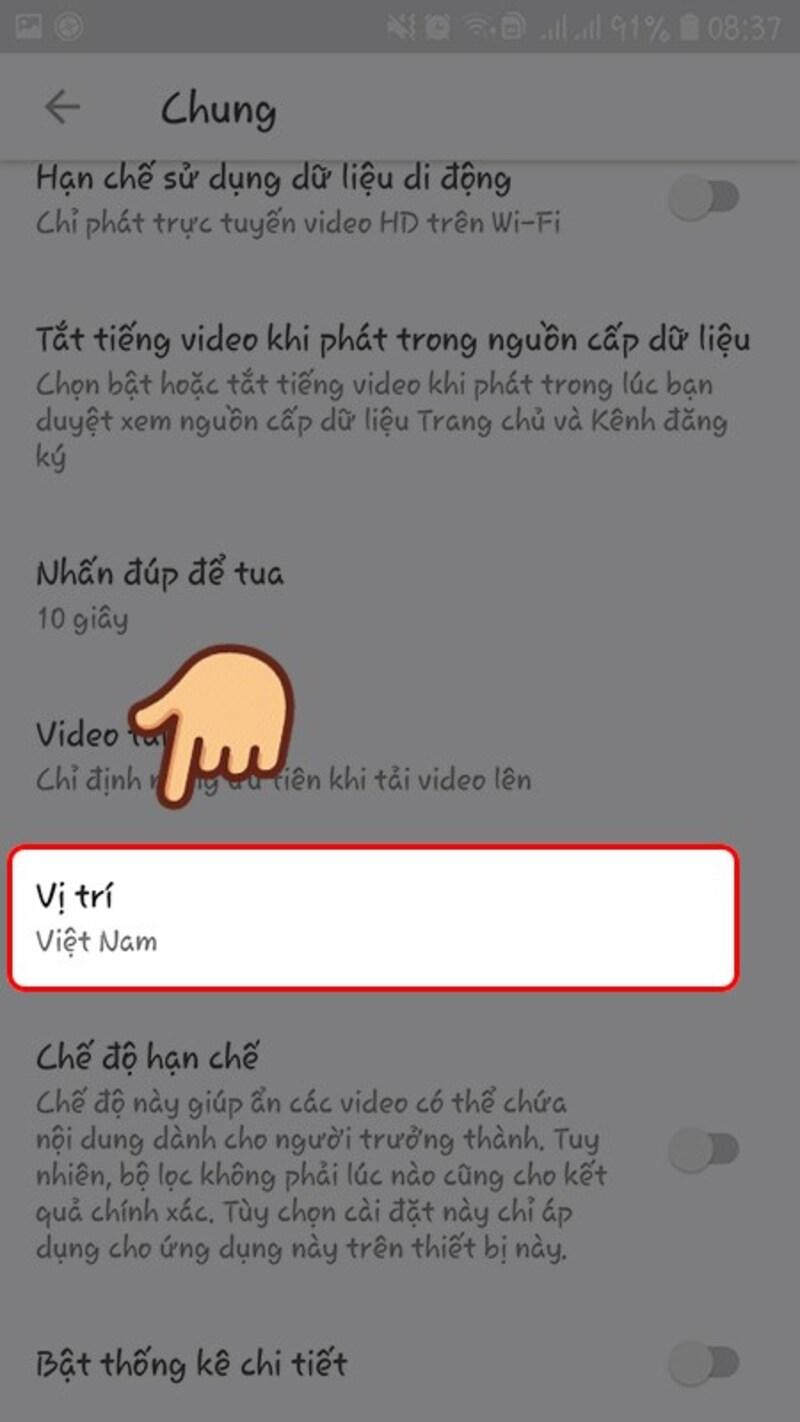 Hướng dẫn thay đổi quốc gia tài khoản Youtube đơn giản