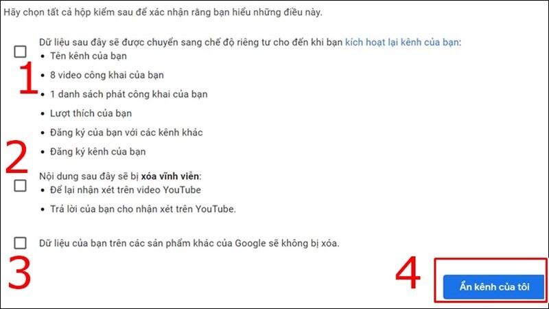  cách ẩn kênh youtube tạm thời