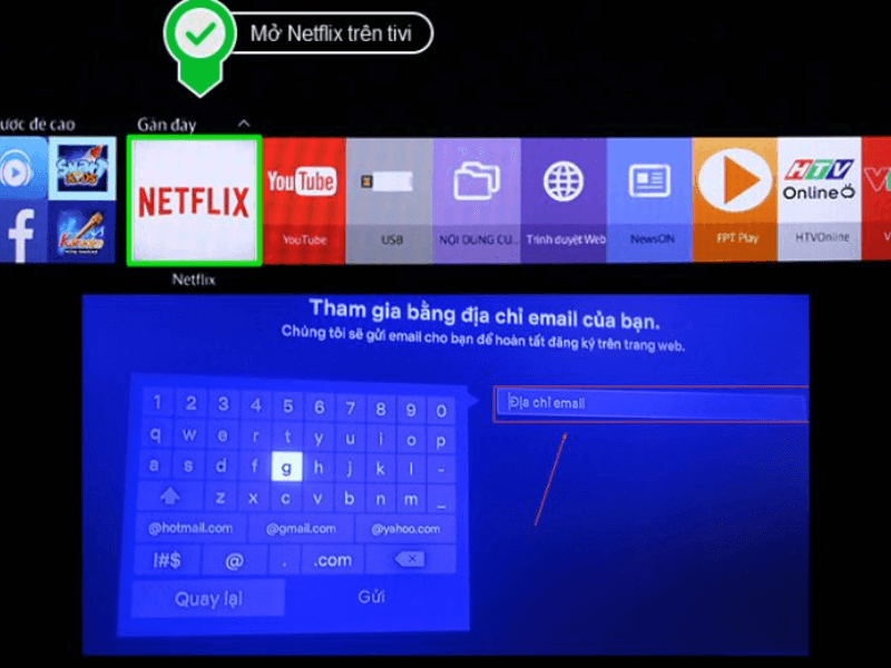 cách đăng nhập netflix trên tv