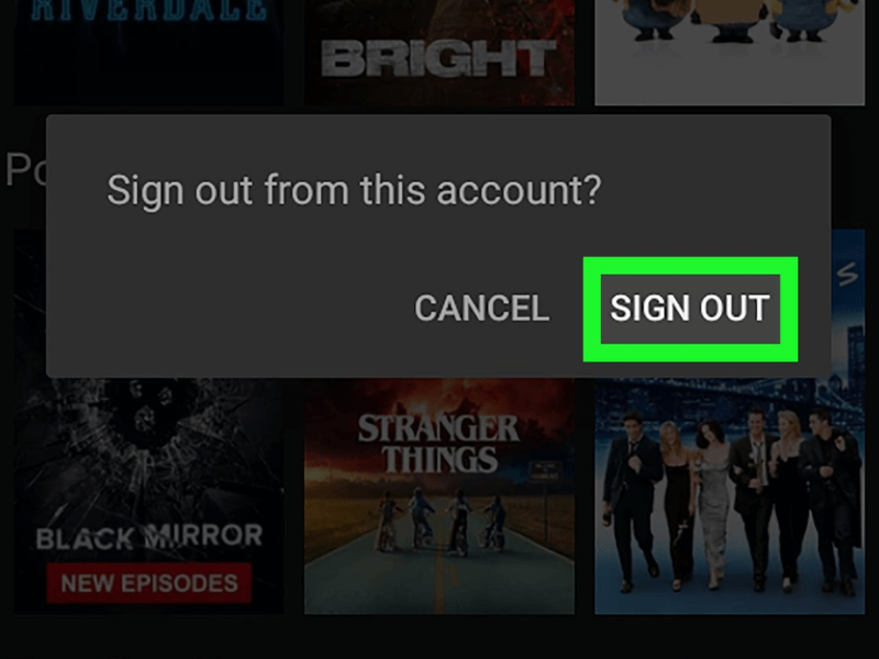 cách đăng xuất netflix trên tv