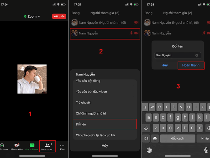 cách đổi tên zoom