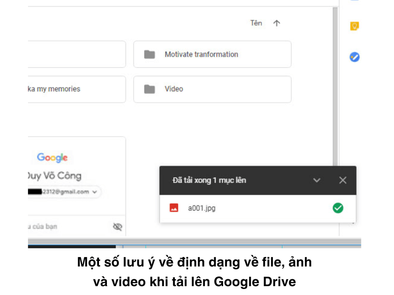 cách tải file lên google drive