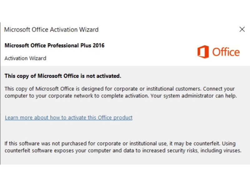 cách tắt microsoft office activation wizard