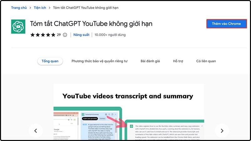 cách tóm tắt nội dung trên youtube bằng ChatGPT