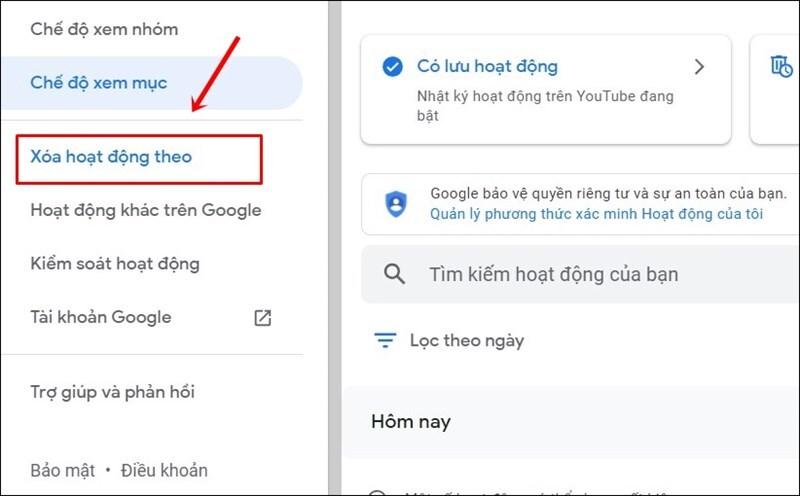 cách xóa lịch sử tìm kiếm trên youtube