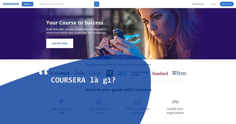 Đăng ký Coursera miễn phí