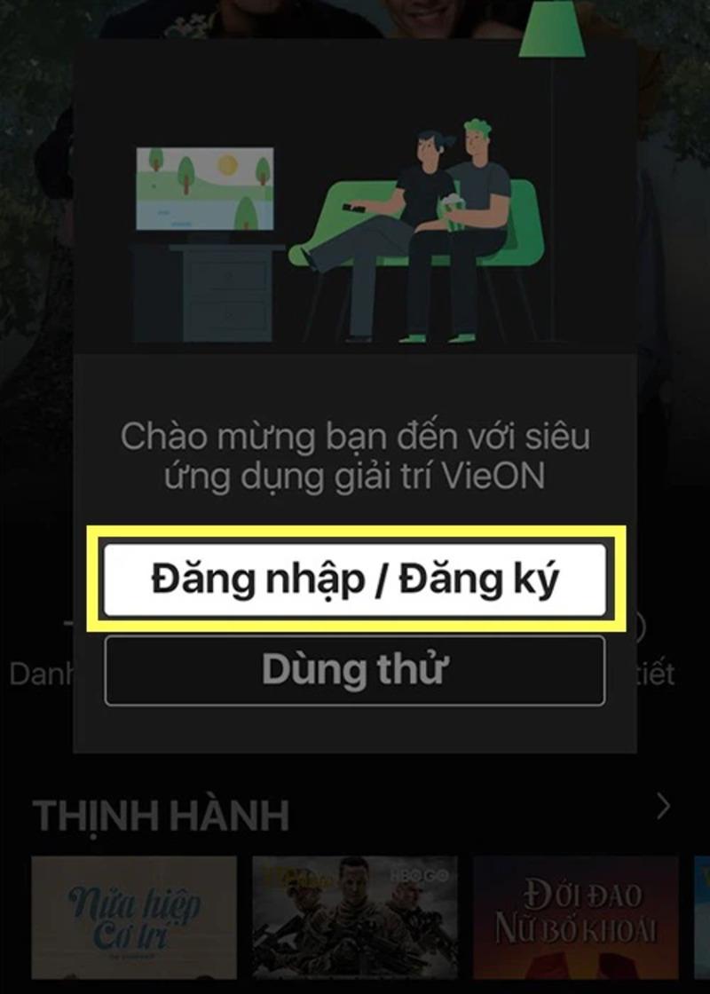 Hướng dẫn đăng ký VieON