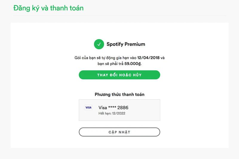 hủy Spotify