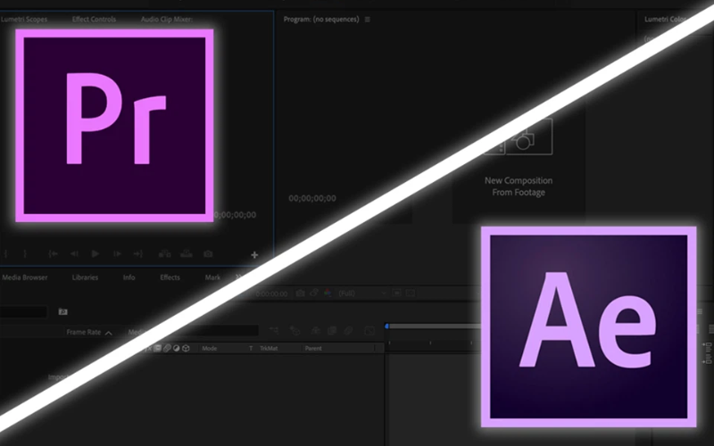 so sánh adobe premiere và after effect