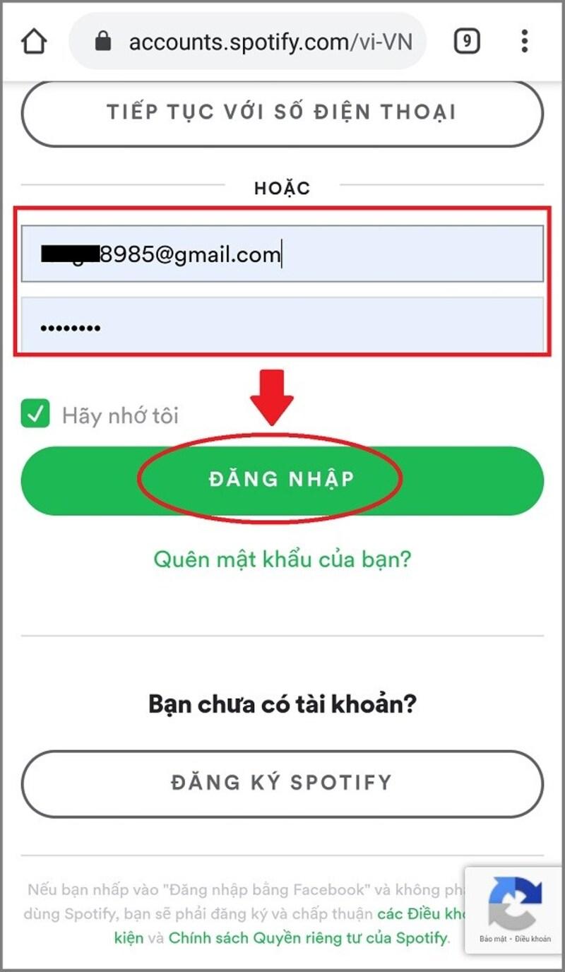 tài khoản Spotify dùng chung