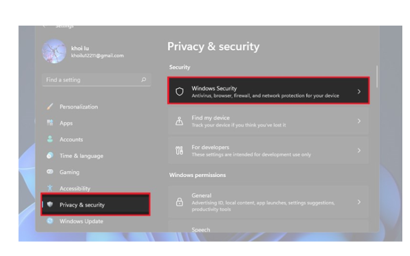 tắt windows security win 10