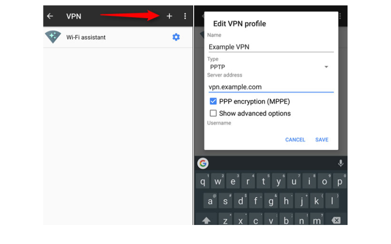 vpn trên androi