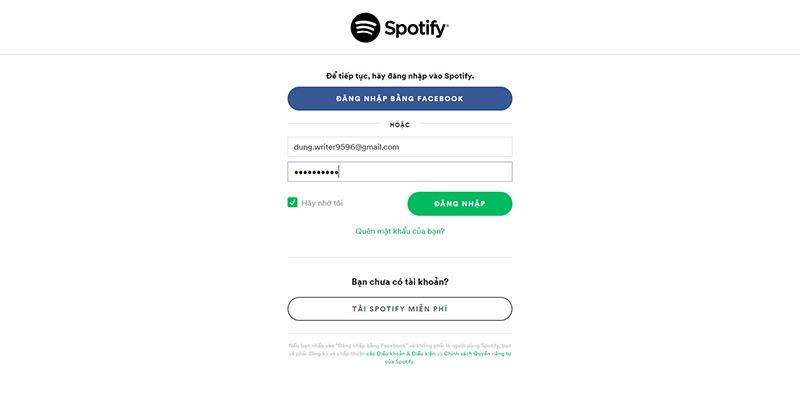 Xóa tài khoản Spotify