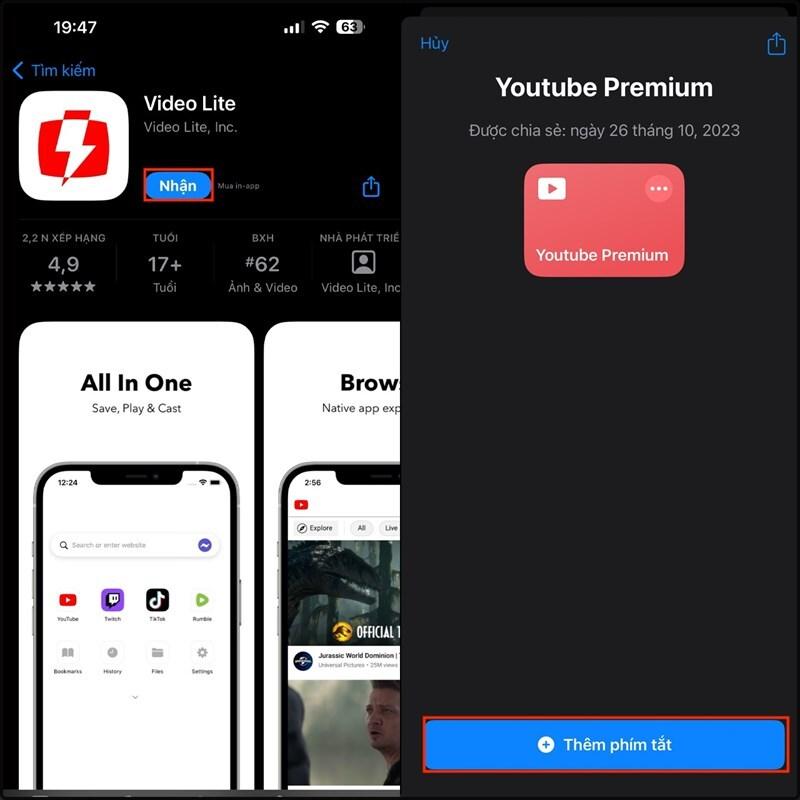 youtube premium miễn phí cho iphone