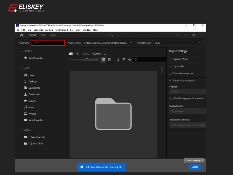 cách chèn ảnh vào Adobe Premiere
