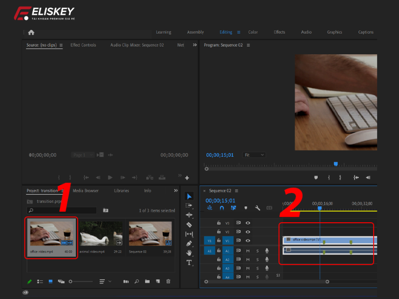 cách chuyển cảnh trong adobe premiere