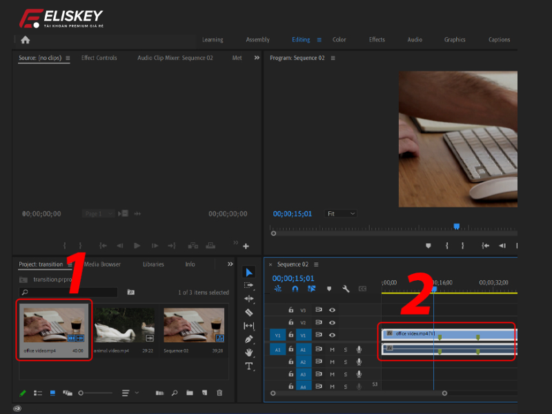 cách chuyển cảnh trong adobe premiere