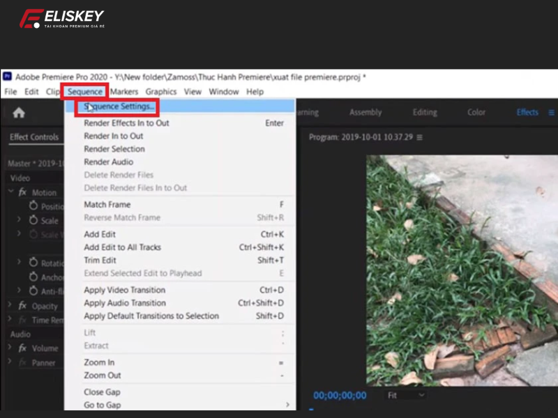 cách xuất video trong Adobe Premiere Pro CC