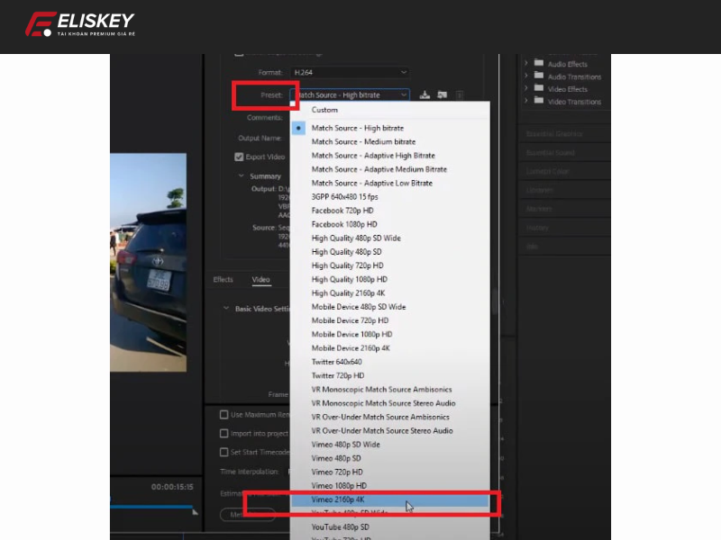 cách xuất video trong Adobe Premiere Pro CC