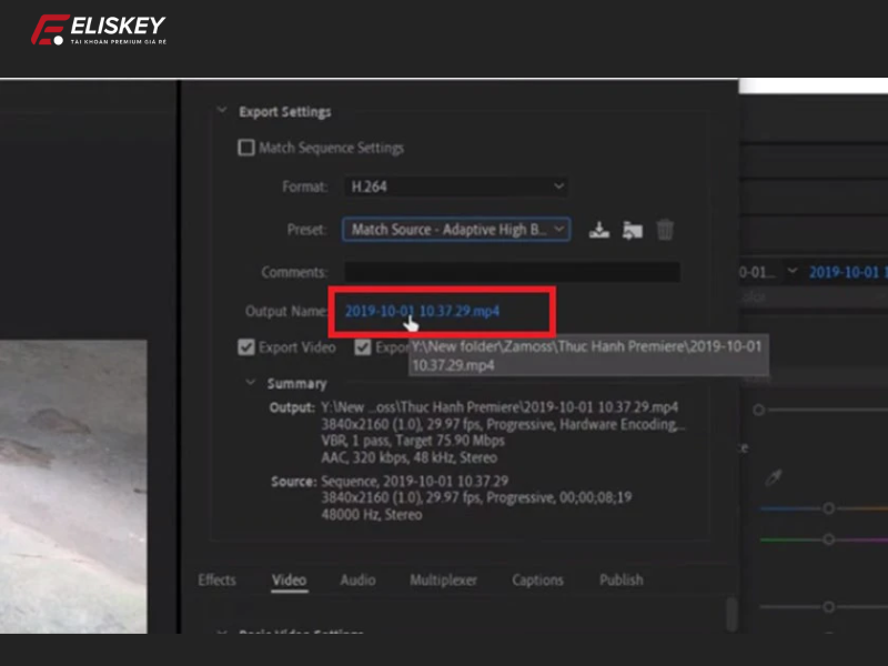 cách xuất video trong Adobe Premiere Pro CC