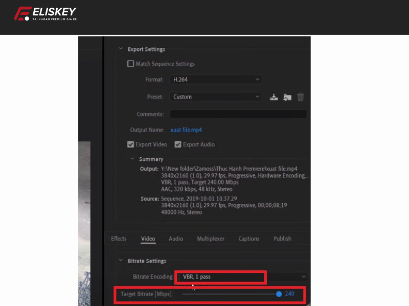 cách xuất video trong Adobe Premiere Pro CC