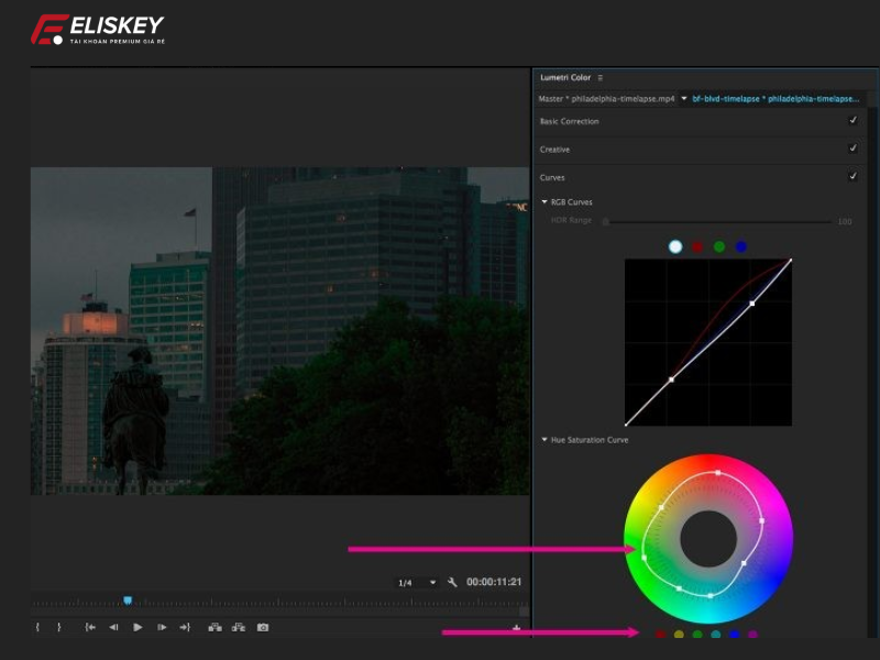 chỉnh màu trong adobe premiere