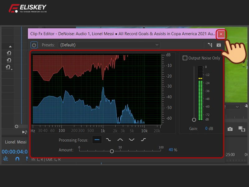 lọc tạp âm trong Adobe Premiere