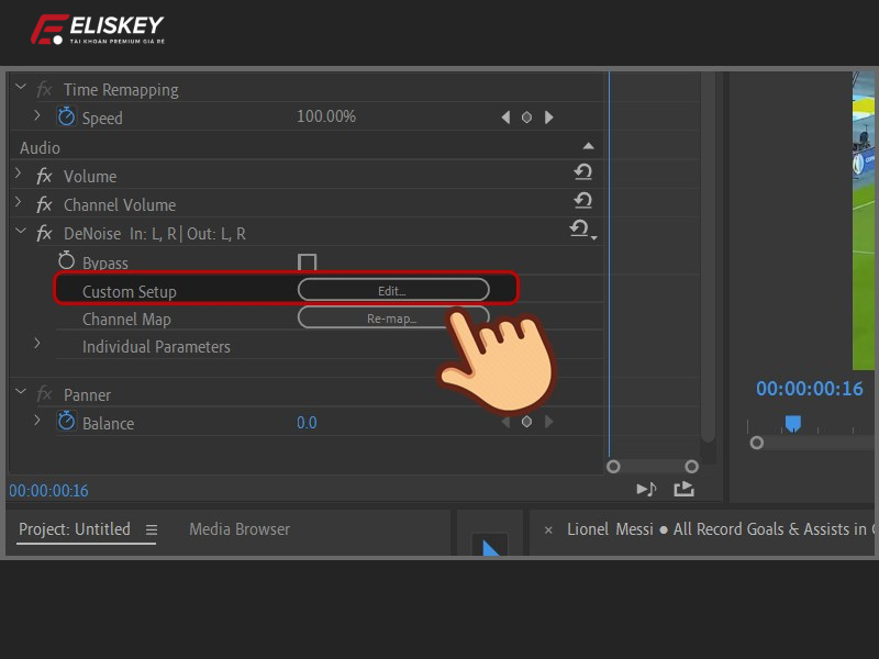lọc tạp âm trong Adobe Premiere