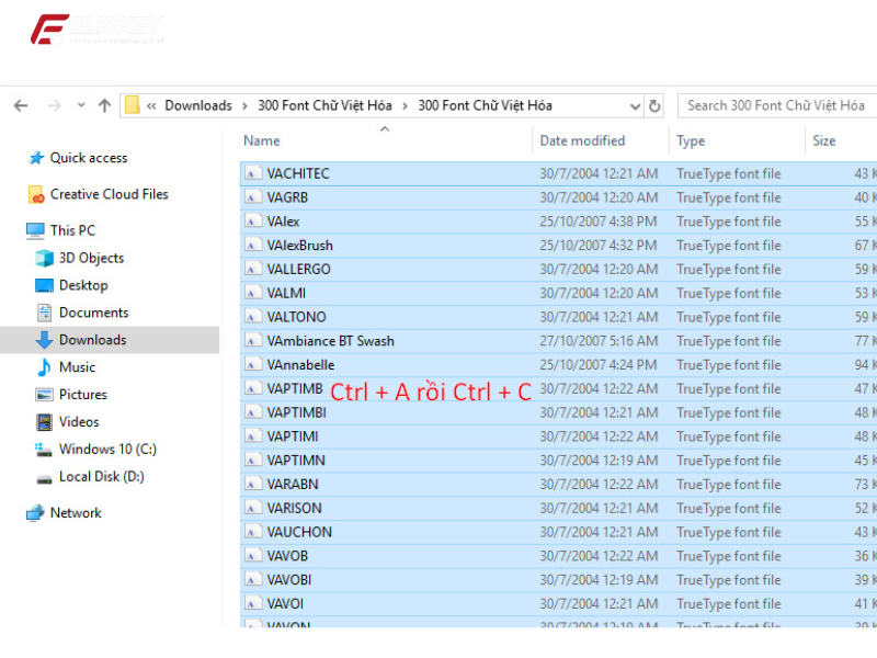 tải Font tiếng Việt cho Adobe Premiere
