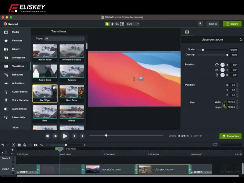 Tài khoản Camtasia