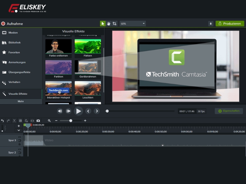 Tài khoản Camtasia