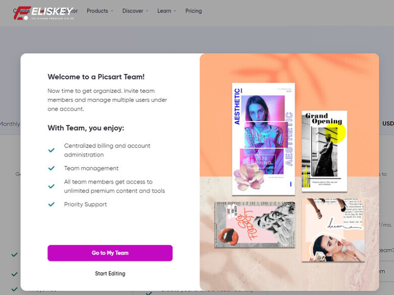 Tài khoản PicsArt