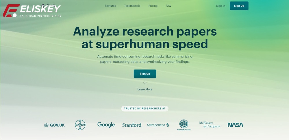 Mua tài khoản Elicit AI